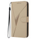 For Samsung Galaxy S24+ 5G Triangle Pattern Buckle Clasp Leather Phone Case(Gold)