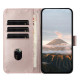 For Samsung Galaxy S24+ 5G Triangle Pattern Buckle Clasp Leather Phone Case(Rose Gold)