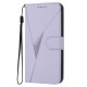 For Samsung Galaxy S24+ 5G Triangle Pattern Buckle Clasp Leather Phone Case(Light Purple)