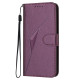 For Samsung Galaxy S23+ 5G Triangle Pattern Buckle Clasp Leather Phone Case(Dark Purple)