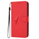 For Samsung Galaxy S23+ 5G Triangle Pattern Buckle Clasp Leather Phone Case(Red)