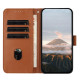 For Samsung Galaxy S23+ 5G Triangle Pattern Buckle Clasp Leather Phone Case(Brown)