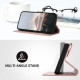 For Samsung Galaxy S23+ 5G Triangle Pattern Buckle Clasp Leather Phone Case(Rose Gold)