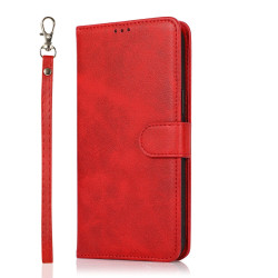 For Samsung Galaxy S23 5G Calf Texture 2 in 1 Detachable Magnetic Back Cover Leather Case(Red)
