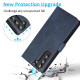 For Samsung Galaxy S23 5G Calf Texture 2 in 1 Detachable Magnetic Back Cover Leather Case(Blue)