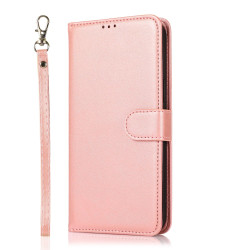 For Samsung Galaxy S23 5G Calf Texture 2 in 1 Detachable Magnetic Back Cover Leather Case(Rose Gold)