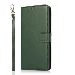 For Samsung Galaxy S23 5G Calf Texture 2 in 1 Detachable Magnetic Back Cover Leather Case(Green)