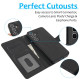 For Samsung Galaxy S24+ 5G Calf Texture 2 in 1 Detachable Magnetic Back Cover Leather Case(Black)
