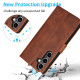 For Samsung Galaxy S24+ 5G Calf Texture 2 in 1 Detachable Magnetic Back Cover Leather Case(Brown)