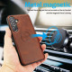 For Samsung Galaxy S24+ 5G Calf Texture 2 in 1 Detachable Magnetic Back Cover Leather Case(Brown)