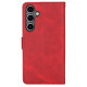 For Samsung Galaxy S24+ 5G Calf Texture 2 in 1 Detachable Magnetic Back Cover Leather Case(Red)