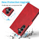 For Samsung Galaxy S24+ 5G Calf Texture 2 in 1 Detachable Magnetic Back Cover Leather Case(Red)