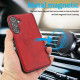 For Samsung Galaxy S24+ 5G Calf Texture 2 in 1 Detachable Magnetic Back Cover Leather Case(Red)
