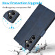 For Samsung Galaxy S24+ 5G Calf Texture 2 in 1 Detachable Magnetic Back Cover Leather Case(Blue)