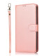 For Samsung Galaxy S24+ 5G Calf Texture 2 in 1 Detachable Magnetic Back Cover Leather Case(Rose Gold)