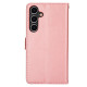 For Samsung Galaxy S24+ 5G Calf Texture 2 in 1 Detachable Magnetic Back Cover Leather Case(Rose Gold)