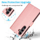 For Samsung Galaxy S24+ 5G Calf Texture 2 in 1 Detachable Magnetic Back Cover Leather Case(Rose Gold)