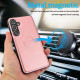 For Samsung Galaxy S24+ 5G Calf Texture 2 in 1 Detachable Magnetic Back Cover Leather Case(Rose Gold)