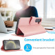 For Samsung Galaxy S24+ 5G Calf Texture 2 in 1 Detachable Magnetic Back Cover Leather Case(Rose Gold)