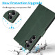 For Samsung Galaxy S24+ 5G Calf Texture 2 in 1 Detachable Magnetic Back Cover Leather Case(Green)
