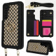 For Samsung Galaxy S24+ 5G Double Bckle Card Slot Full Coverage Phone Case with Cross-body Strap(Black)