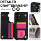 For Samsung Galaxy S24+ 5G Double Bckle Card Slot Full Coverage Phone Case with Cross-body Strap(Black)