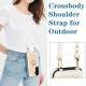 For Samsung Galaxy S24+ 5G Double Bckle Card Slot Full Coverage Phone Case with Cross-body Strap(White)