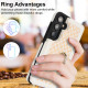 For Samsung Galaxy S24+ 5G Double Bckle Card Slot Full Coverage Phone Case with Cross-body Strap(White)