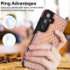 For Samsung Galaxy S24+ 5G Double Bckle Card Slot Full Coverage Phone Case with Cross-body Strap(Rose Gold)