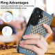 For Samsung Galaxy S24+ 5G Double Bckle Card Slot Full Coverage Phone Case with Cross-body Strap(Blue)