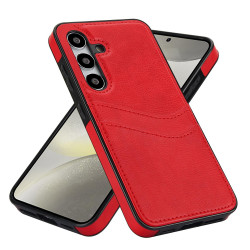 For Samsung Galaxy S24+ 5G Litchi Leather Skin Card Slots Phone Case(Red)