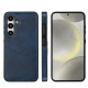 For Samsung Galaxy S24+ 5G Litchi Leather Skin Card Slots Phone Case(Blue)