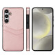For Samsung Galaxy S24+ 5G Litchi Leather Skin Card Slots Phone Case(Rose Gold)
