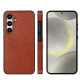 For Samsung Galaxy S24+ 5G Litchi Leather Skin Card Slots Phone Case(Brown)