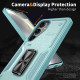 For Samsung Galaxy S24+ 5G Ring Holder PC Hybrid TPU Phone Case(Blue)