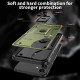 For Samsung Galaxy S24+ 5G Ring Holder PC Hybrid TPU Phone Case(Olive Green)