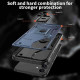 For Samsung Galaxy S24+ 5G Ring Holder PC Hybrid TPU Phone Case(Navy Blue)