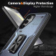 For Samsung Galaxy S24+ 5G Ring Holder PC Hybrid TPU Phone Case(Navy Blue)