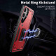 For Samsung Galaxy S24+ 5G Ring Holder PC Hybrid TPU Phone Case(Red)