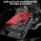 For Samsung Galaxy S24+ 5G Ring Holder PC Hybrid TPU Phone Case(Red)