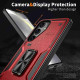 For Samsung Galaxy S24+ 5G Ring Holder PC Hybrid TPU Phone Case(Red)