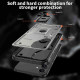 For Samsung Galaxy S24+ 5G Ring Holder PC Hybrid TPU Phone Case(Titanium Grey)
