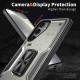 For Samsung Galaxy S24+ 5G Ring Holder PC Hybrid TPU Phone Case(Titanium Grey)
