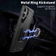 For Samsung Galaxy S24+ 5G Ring Holder PC Hybrid TPU Phone Case(Black)