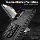 For Samsung Galaxy S24+ 5G Ring Holder PC Hybrid TPU Phone Case(Black)
