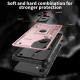 For Samsung Galaxy S24+ 5G Ring Holder PC Hybrid TPU Phone Case(Rose Gold)
