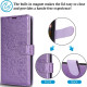 For Samsung Galaxy S24+ 5G Peony Flowers Imprint Leather Phone Case(Purple)