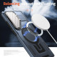 For Samsung Galaxy S24+ 5G Shield Frame Holder MagSafe Phone Case(Blue)