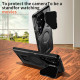 For Samsung Galaxy S24+ 5G Shield Frame Holder MagSafe Phone Case(Black)