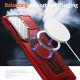 For Samsung Galaxy S24+ 5G Shield Frame Holder MagSafe Phone Case(Red)